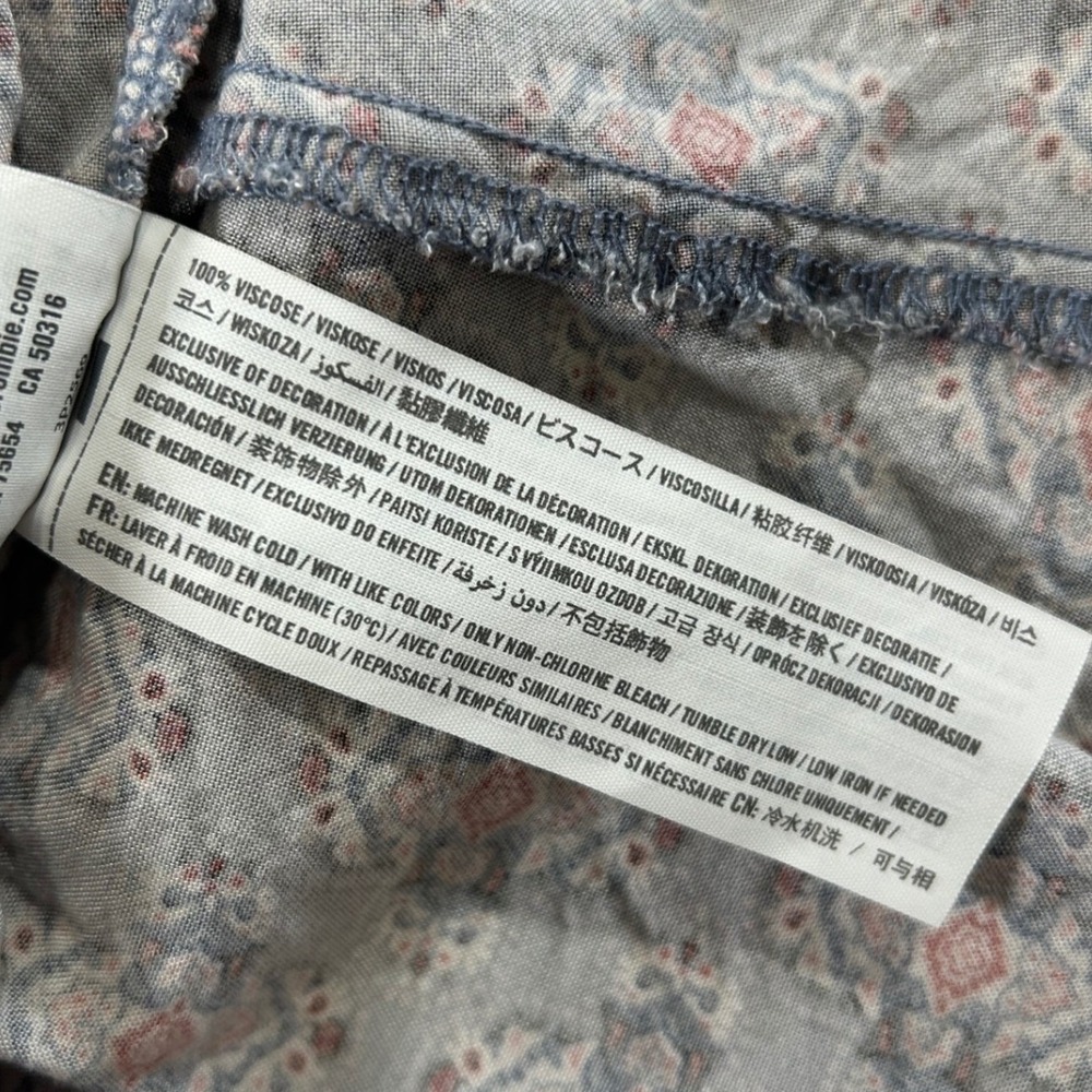 Hollister Y2K Blue Red Medallion Print Mini Skirt Womens Small Boho - Picture 5 of 5